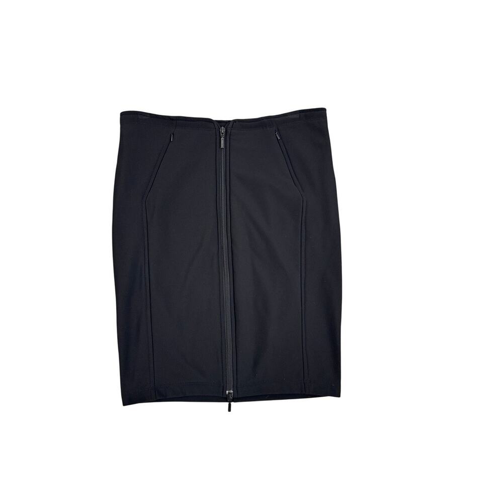 Anatomie High Waist Zip Front Stretch Black Professional Pencil Skirt Small